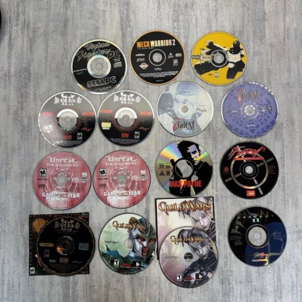 Big Vintage PC Computer Game Lot Working Tested Loose